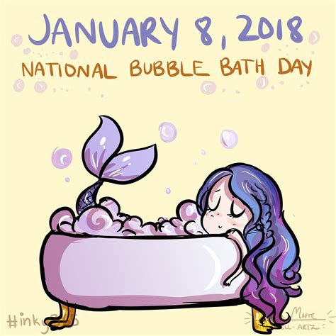 Happy National Bubble Bath Day! | National, Drawing challenge, World ...