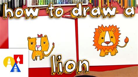 How To Draw A Cartoon Lion