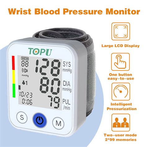 Adjustable Wrist Blood Pressure Monitor | Easy-to-Read Display – Topumedical