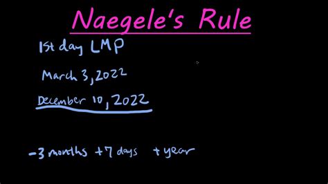 Using Naegele’s rule to calculate the estimated due date of a pregnancy - YouTube