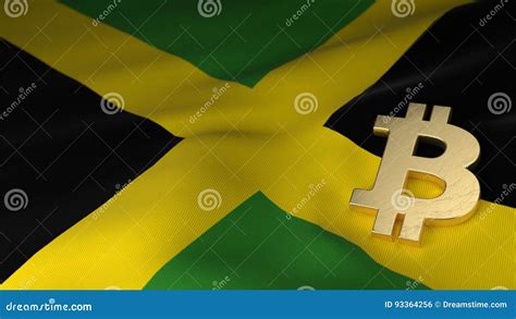 Bitcoin Currency Symbol on Flag of Jamaica Stock Illustration - Illustration of cryptocurrency ...