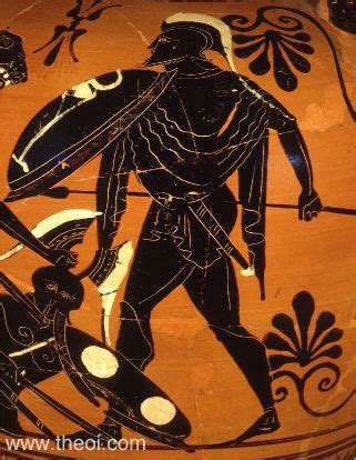 Ares & Cycnus - Ancient Greek Vase Painting