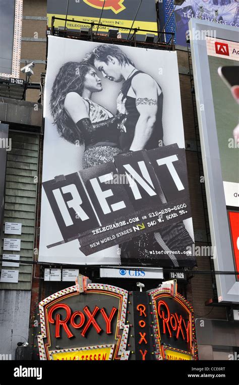 Rent musical poster on Broadway, New York, USA Stock Photo - Alamy