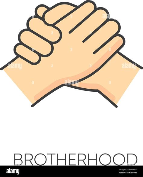 Brotherhood RGB color icon. Strong friendship, interpersonal bond ...