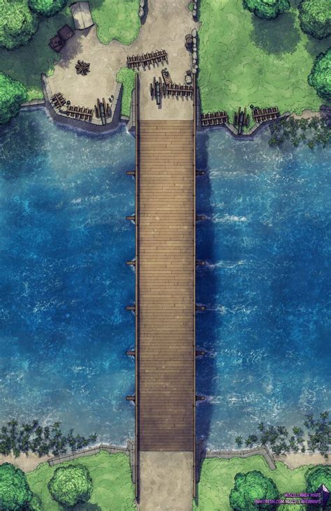 The Old North Bridge (22x34) | Miscellanea Tabletop Battlemaps | Fantasy city map, Dnd world map ...