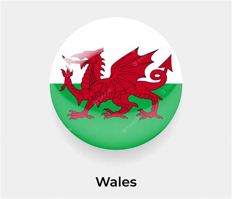 Premium Vector | Wales flag glossy bubble icon vector illustration