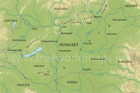 Hungary Physical Map