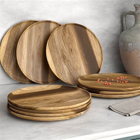 wood dinner plates | Maple leaf decor, Dinner plates, Rustic serving trays