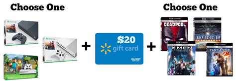 Walmart: Xbox One S 500GB Console Bundle + $20 Gift Card + 4K Ultra HD ...