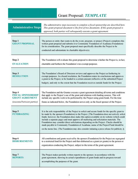 Timeline For Grant Proposal Template