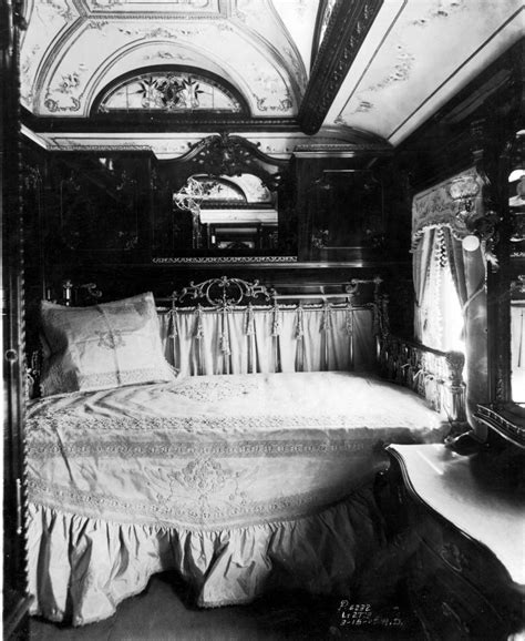 Train Travel in the 1800s – Old Photos depict the interior of a Rococo period Pullman train car ...