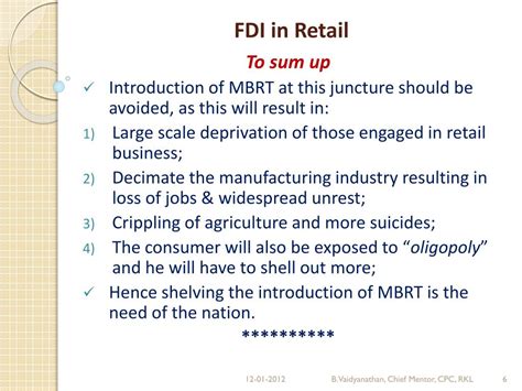 PPT - FDI in Retail PowerPoint Presentation, free download - ID:6615524