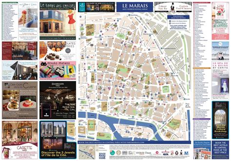 The district Marais Paris map - Map of The district Marais Paris (France)