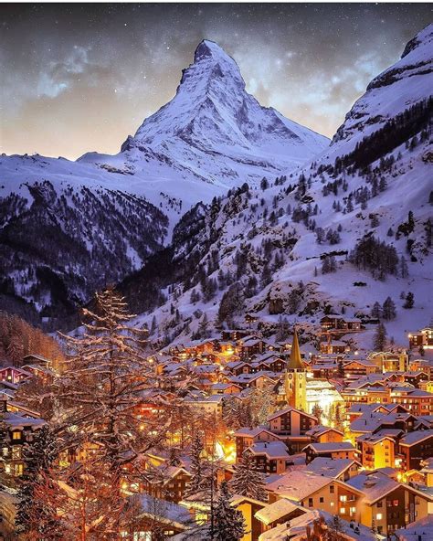 What a magical night in Switzerland Would you love to be here right now ...