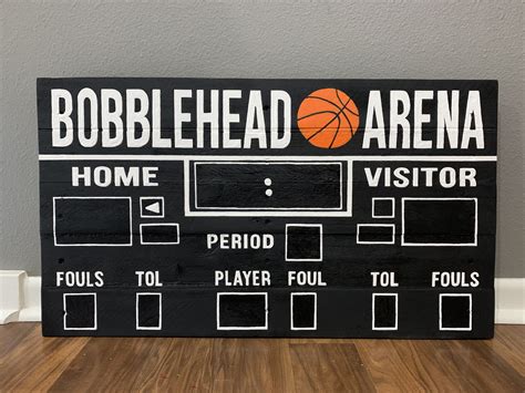 Basketball Scoreboard Various Sizes Custom Last Name | Etsy ...