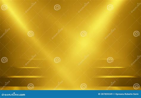 Abstract Golden Light Rays Scene with Stairs Stock Illustration ...