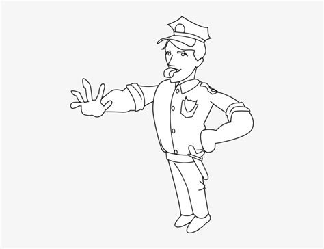 Policeman Clipart Black And White