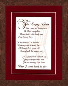 Amazon.com: The Empty Chair Sympathy Poem Framed Gift - 9" X 11" with ...