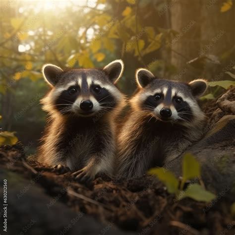 Raccoon in its Natural Habitat, Wildlife Photography, Generative AI ...