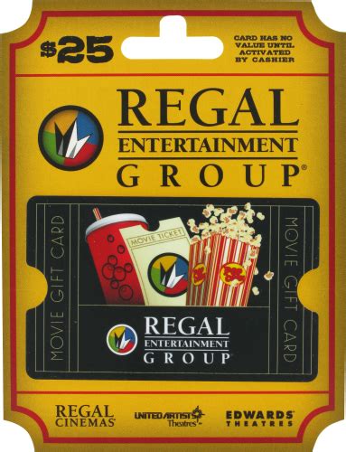 Regal Entertainment Group $25 Gift Card, 1 ct - Fred Meyer