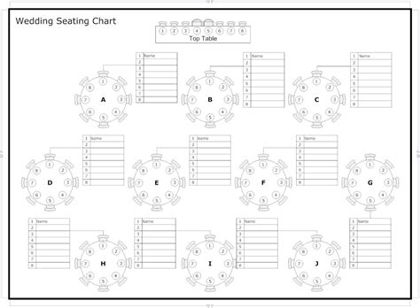 8 Person Round Table Seating Chart | Seating chart wedding template, Reception seating chart ...