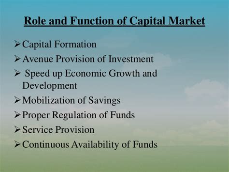 Functions of Capital Markets - Why Capital Markets Matter?