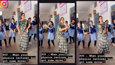 Teacher’s dance with her students to ‘Gulabi Sharara’ goes viral. Watch | Trending News - The ...