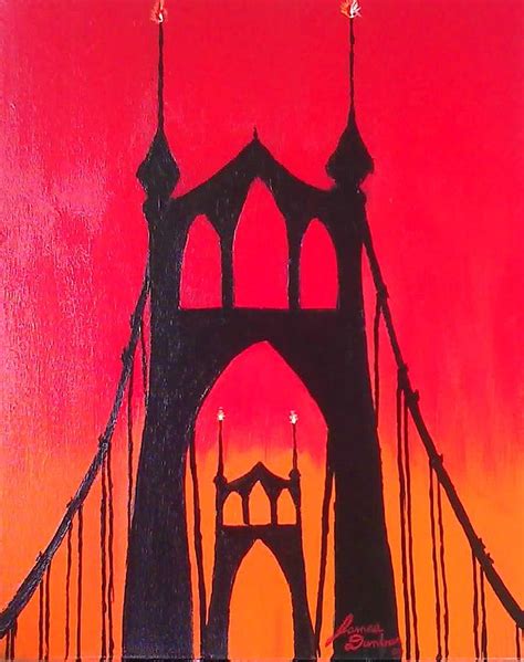 St Johns Bridge Painting at PaintingValley.com | Explore collection of ...