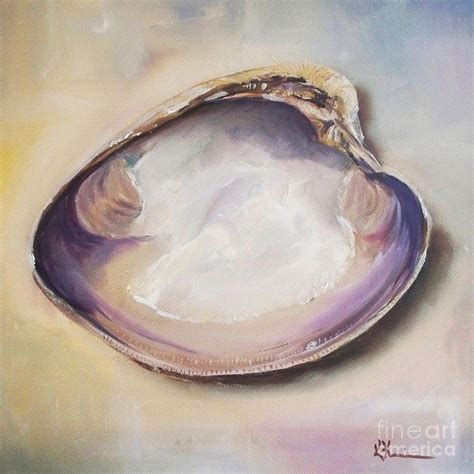 images clam shells | Clam Shell No. 4 Painting - Clam Shell No. 4 Fine ...