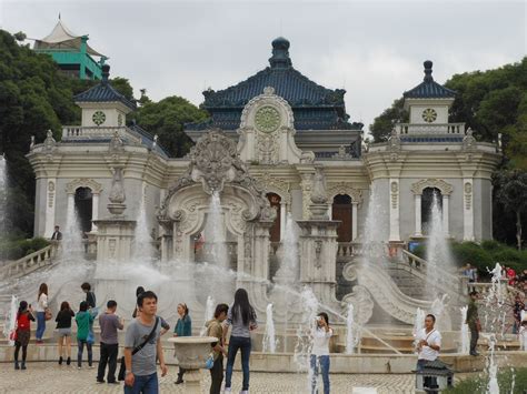 Full view of the reconstructed pavilion in the Western mansions (Xiyang ...