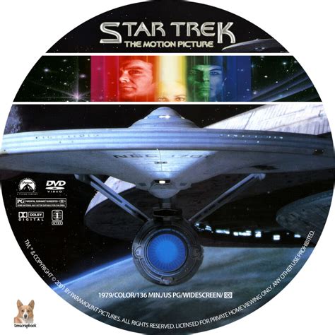 Star Trek: The Motion Picture dvd labels (1979) R1 Custom