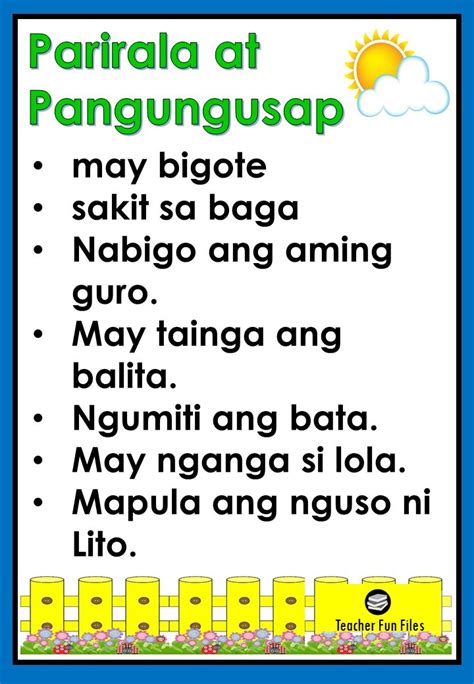 Teacher Fun Files: Mga Parirala at Pangungusap sa Pagsasanay sa Pagbasa