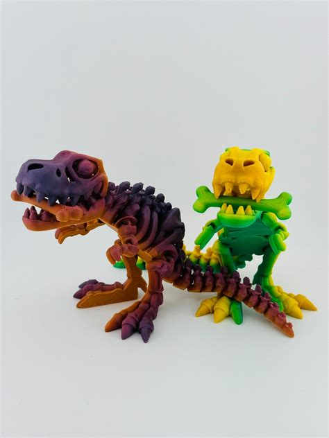 Articulated Toy Skeleton T-rex Flexi Factory With Moving Jaw - Etsy