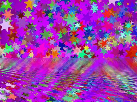 A colorful background with stars and water. Background texture mirroring, backgrounds textures ...