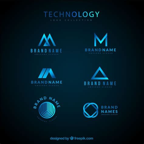 Free Vector | Technological logo collection