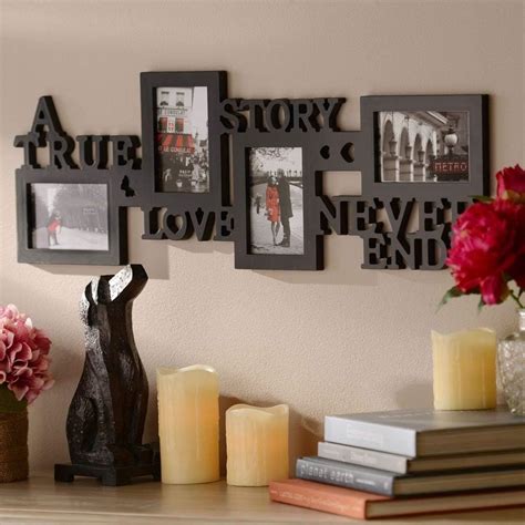 Amazon.com - KNL Store A True Love Story Never Ends 4 Picture Collage Photo Frame, 4x6-Inch, Black