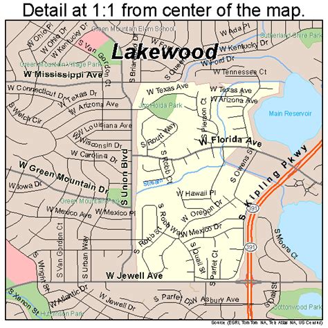 Lakewood Colorado Street Map 0843000