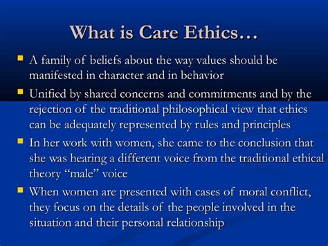 Care ethics