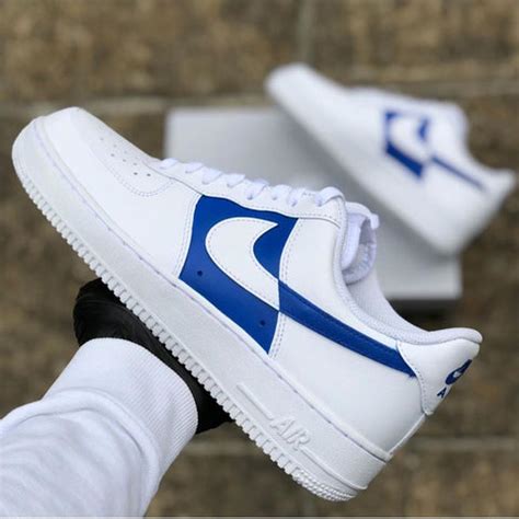 Nike Air Force 1 Blue 'n White – CustomSneaker