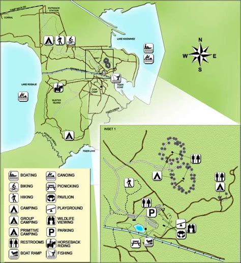 Lake Kissimmee State Park Campground Map