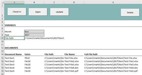 Document Control Template - Excel off the grid