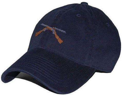 Smathers and Branson Shotguns Needlepoint Hat in Navy