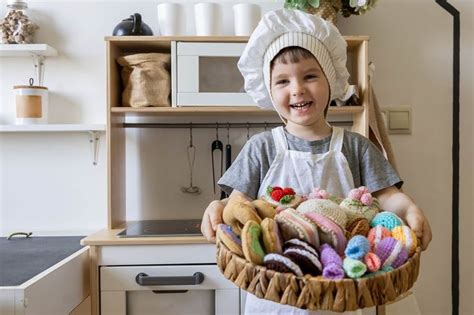 Adorable Baby Chef Cooking in Playful Kitchen