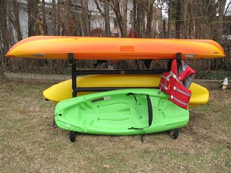 How to Make an Outdoor Kayak Storage Rack | Diy kayak storage rack, Diy kayak storage, Kayak ...