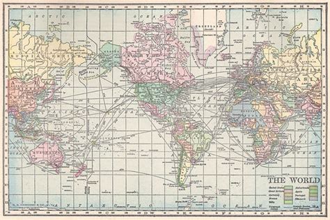 1911 World Map | Public Domain Image of World Map from Page … | Flickr