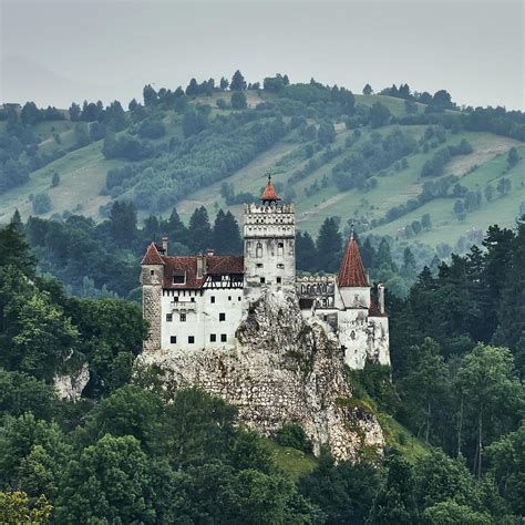 Aerial view of Bran castle in Romania, Europe Photograph by Maria Elena ...