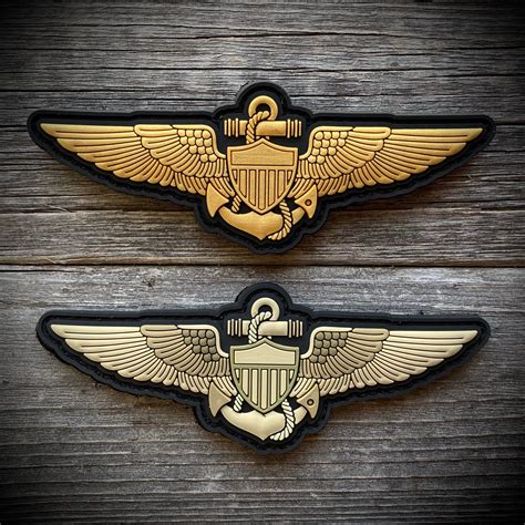 "Naval Aviator Wings PVC Patch - Pilot Aircrew Wings - Navy / Marine ...