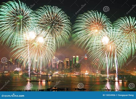 New York City fireworks stock photo. Image of financial - 15024906