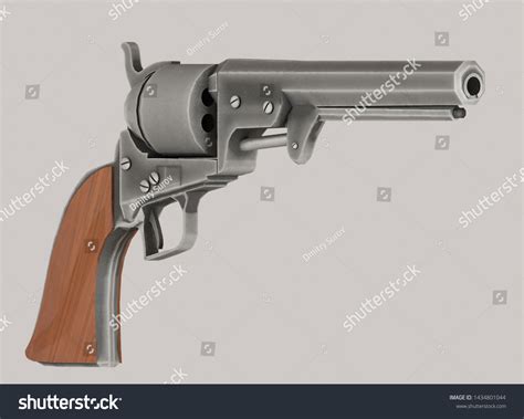 Western Shotgun Revolver 3d Render Illustration Stock Illustration 1434801044 | Shutterstock