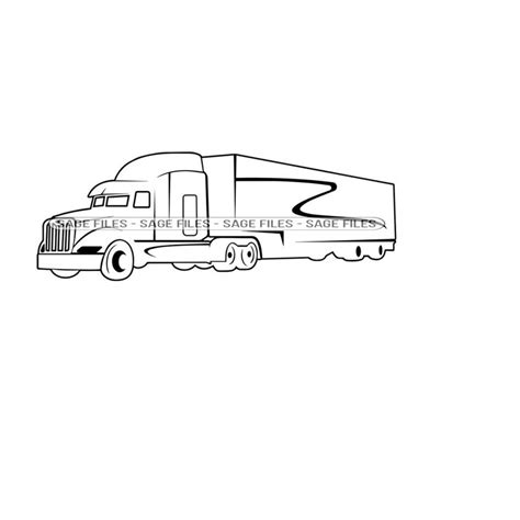 Truck Outline SVG, Truck SVG, Trucking Svg, 18 Wheeler, Truc - Inspire ...